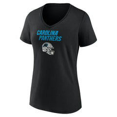 Carolina Panthers Bryce Young Women's Team Wordmark Name & Number V-Neck T-Shirt