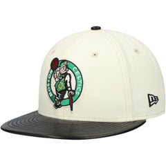 Boston Celtics Faux Leather Visor Two-Tone 59FIFTY Fitted Hat New