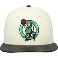 Boston Celtics Faux Leather Visor Two-Tone 59FIFTY Fitted Hat New