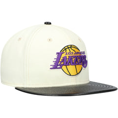 Los Angeles Lakers Faux Leather Visor Two-Tone 59FIFTY Fitted Hat On Sale