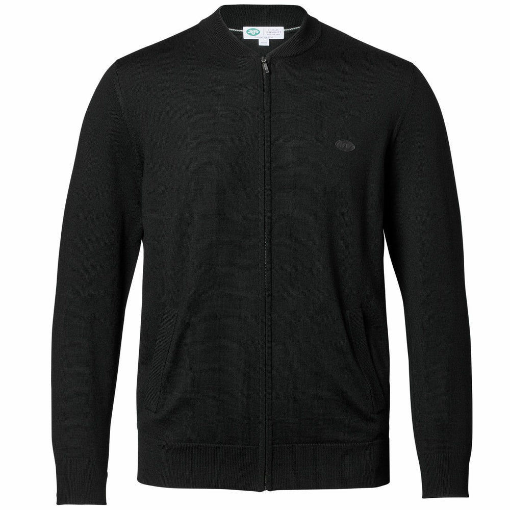New York Jets Charles Tyrwhitt Merino Full-Zip Sweater