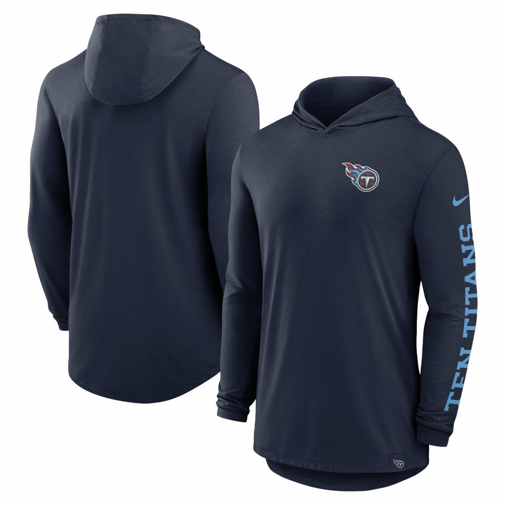 Tennessee Titans Nike Blitz Tri-Blend Dri-FIT Long Sleeve Hoodie T-Shirt