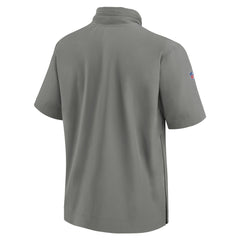 Detroit Lions Nike 2024 Sideline Coach Short Sleeve Half-Zip Hoodie Jacket
