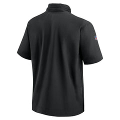 Minnesota Vikings Nike 2024 Sideline Coach Short Sleeve Half-Zip Hoodie Jacket