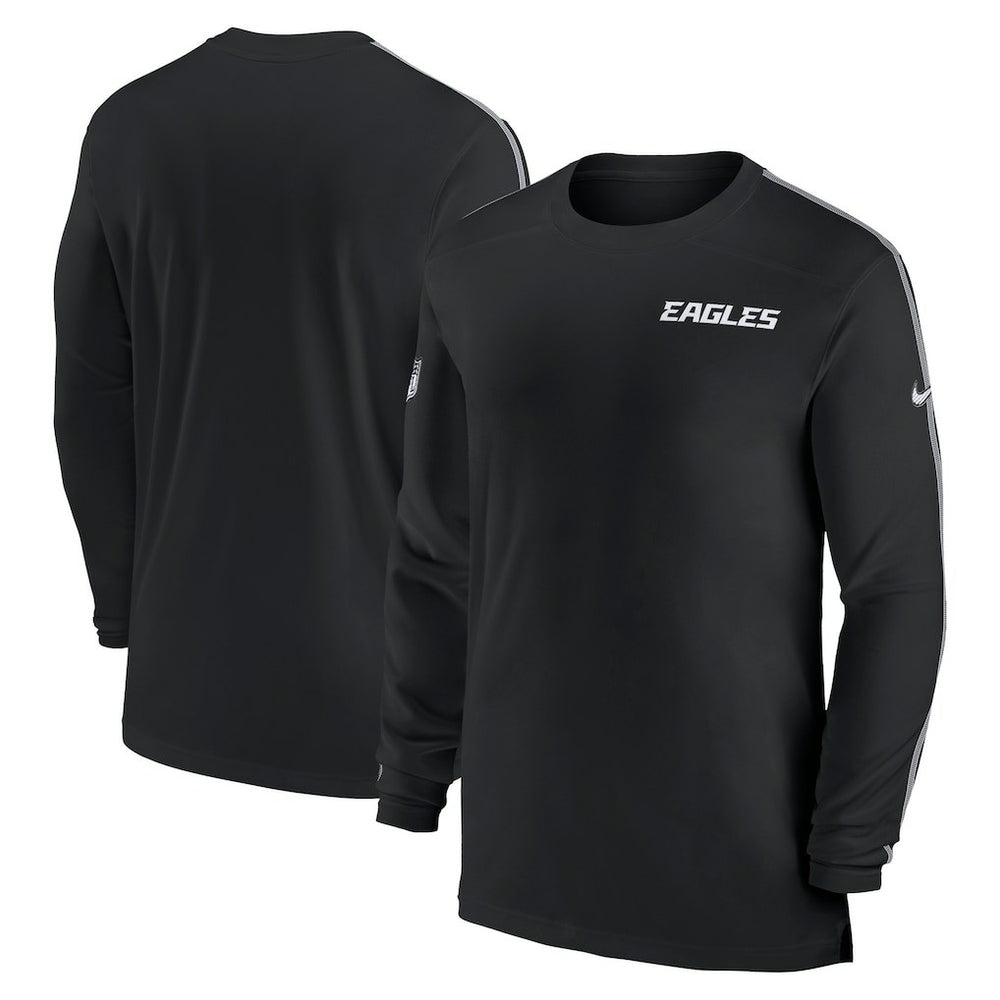 Philadelphia Eagles Nike Sideline Coach UV Performance Long Sleeve T-Shirt