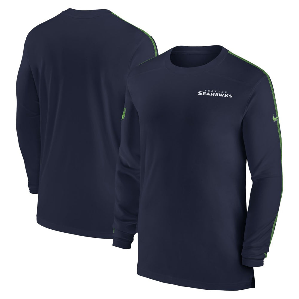 Seattle Seahawks Nike Sideline Coach UV Performance Long Sleeve T-Shirt