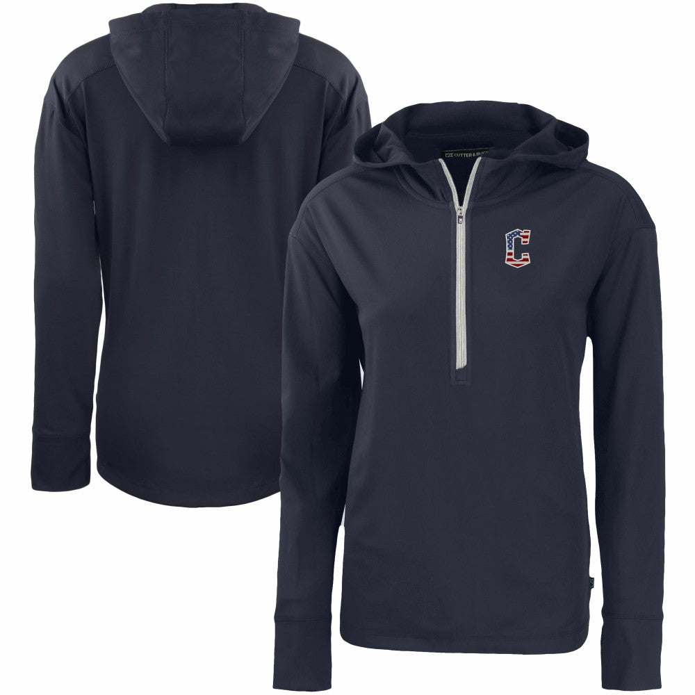 Cleveland Guardians Cutter & Buck Women's Daybreak Eco Recycled Half-Zip Hoodie | MLB For sale