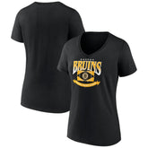 Boston Bruins Women's Slapshot V-Neck T-Shirt Discount