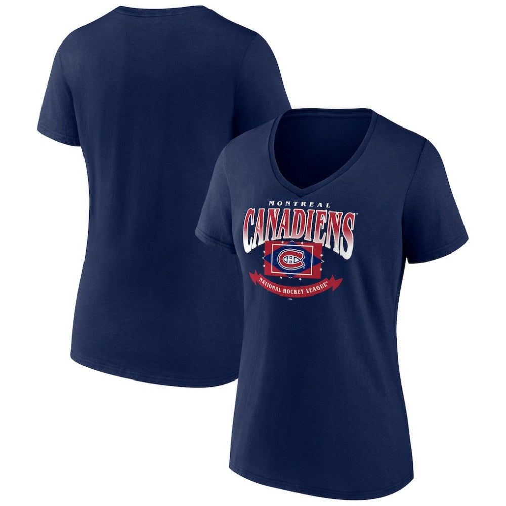 Montreal Canadiens Women's Slapshot V-Neck T-Shirt On Sale