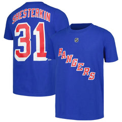 Igor Shesterkin New York Rangers Youth Player Name & Number T-Shirt For Sale