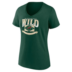 Minnesota Wild Women's Slapshot V-Neck T-Shirt On Sale