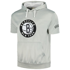 Brooklyn Nets Short Sleeve Pullover Hoodie Discount