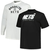Brooklyn Nets Big & Tall Short Sleeve & Long Sleeve T-Shirt Set For Sale
