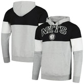 Brooklyn Nets Contrast Pieced Pullover Hoodie New