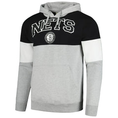 Brooklyn Nets Contrast Pieced Pullover Hoodie New