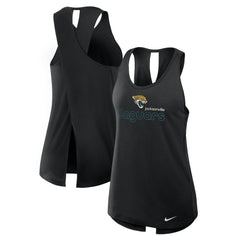 Jacksonville Jaguars Nike Women's Open-Back Crisscross Dri-FIT Tank Top