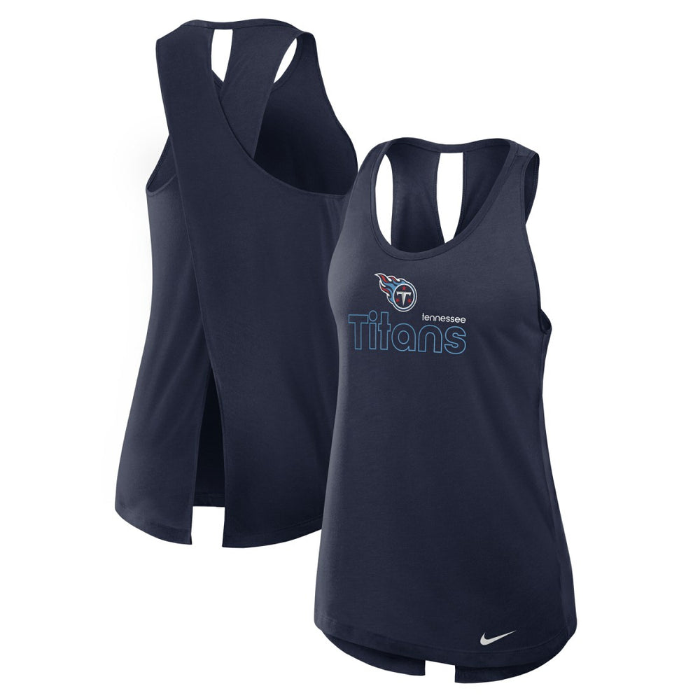 Tennessee Titans Nike Women's Open-Back Crisscross Dri-FIT Tank Top