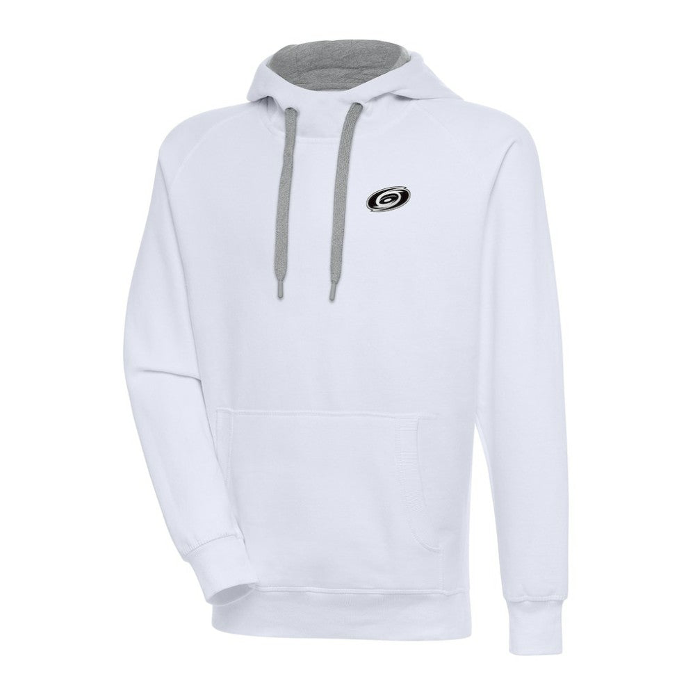 Carolina Hurricanes Antigua Metallic Logo Victory Pullover Hoodie For Sale