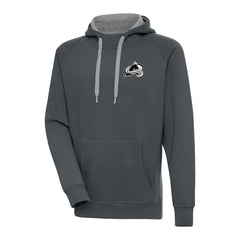Colorado Avalanche Antigua Metallic Logo Victory Pullover Hoodie For Sale