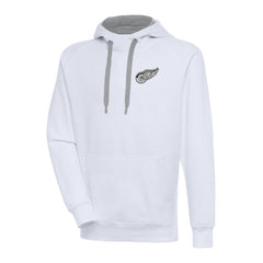 Detroit Red Wings Antigua Metallic Logo Victory Pullover Hoodie Sale