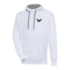 Washington Capitals Antigua Metallic Logo Victory Pullover Hoodie On Sale