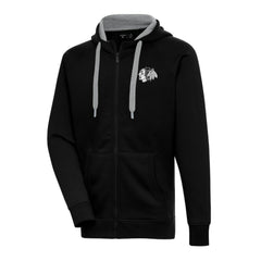 Chicago Blackhawks Antigua Metallic Logo Victory Full-Zip Hoodie Outlet