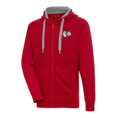 Chicago Blackhawks Antigua Metallic Logo Victory Full-Zip Hoodie Online