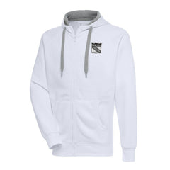 New York Rangers Antigua Metallic Logo Victory Full-Zip Hoodie Outlet