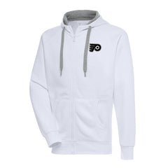 Philadelphia Flyers Antigua Metallic Logo Victory Full-Zip Hoodie Online