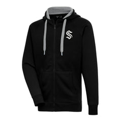 Seattle Kraken Antigua Metallic Logo Victory Full-Zip Hoodie Online