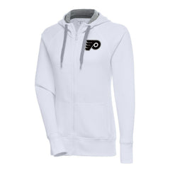 Philadelphia Flyers Antigua Women's Metallic Logo Victory Full-Zip Hoodie Sale