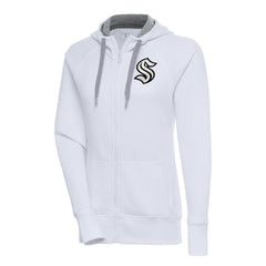 Seattle Kraken Antigua Women's Metallic Logo Victory Full-Zip Hoodie Online