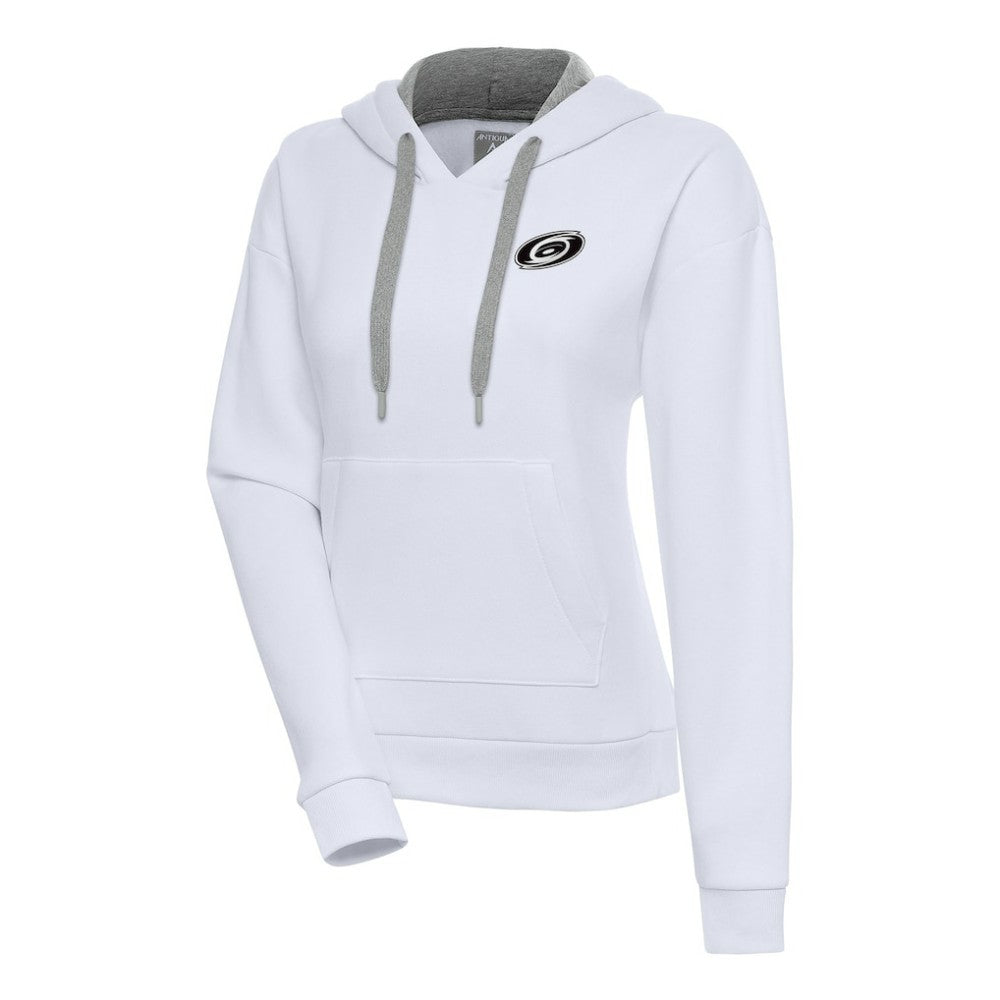 Carolina Hurricanes Antigua Women's Metallic Logo Victory Pullover Hoodie Outlet
