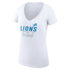 Detroit Lions G-III 4Her by Carl Banks Women's V-Neck Fitted T-Shirt