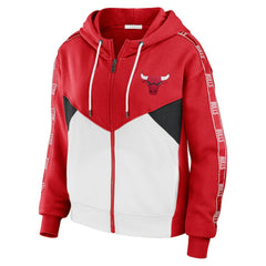 Chicago Bulls WEAR by Erin Andrews Women's Color-Block Full-Zip Hoodie Online