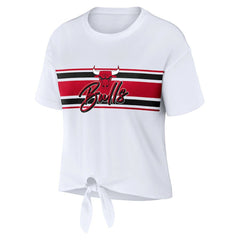 Chicago Bulls WEAR by Erin Andrews Women's Tie-Front T-Shirt sale Online