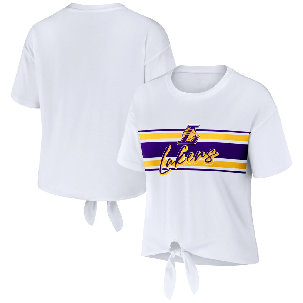 Los Angeles Lakers WEAR by Erin Andrews Women's Tie-Front T-Shirt Online