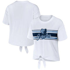 Memphis Grizzlies WEAR by Erin Andrews Women's Tie-Front T-Shirt Discount