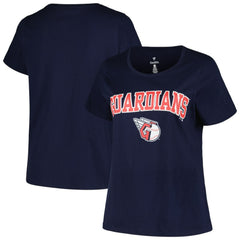 Cleveland Guardians Profile Women's Plus Size Arch Logo T-Shirt | MLB Online