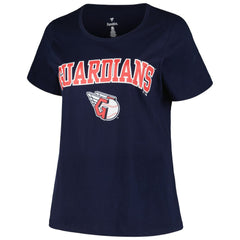 Cleveland Guardians Profile Women's Plus Size Arch Logo T-Shirt | MLB Online