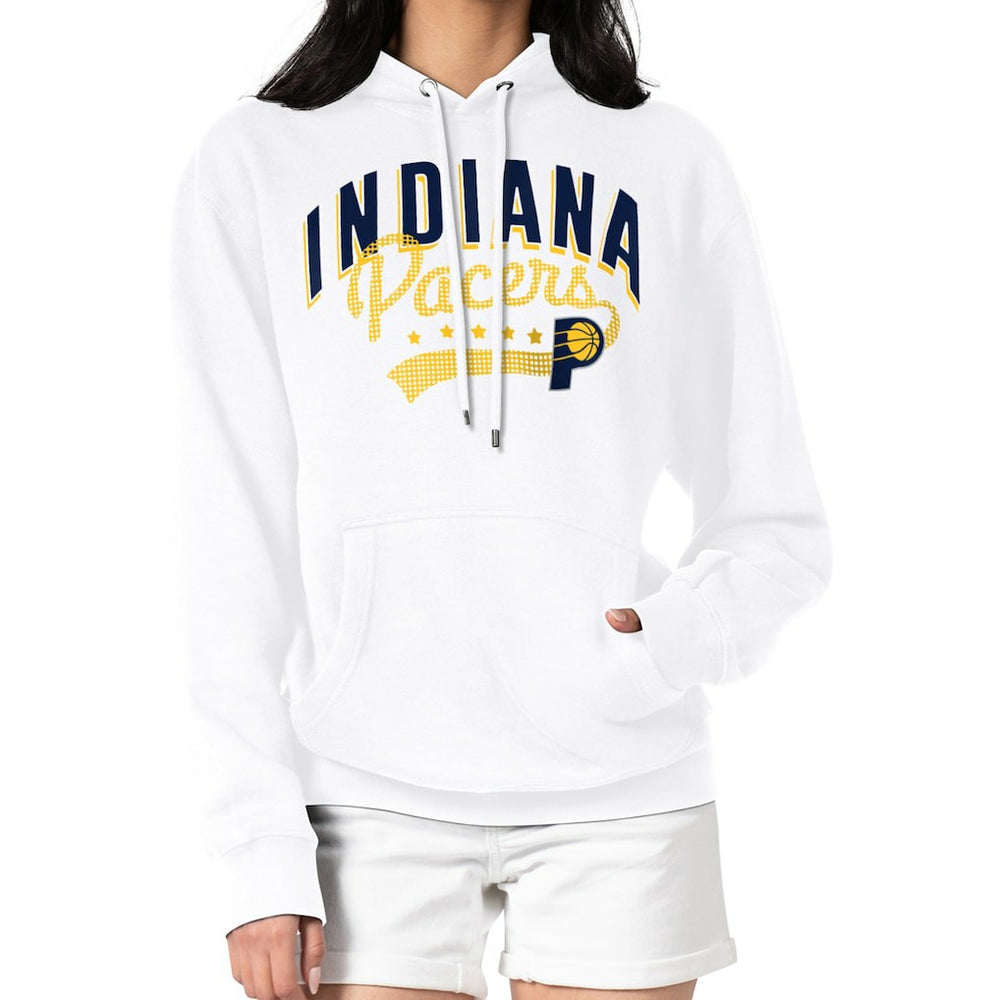 Indiana Pacers G-III 4Her by Carl Banks Women's Filigree Logo Pullover Hoodie - White online Discount