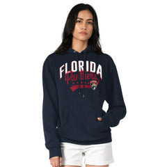 Florida Panthers G-III 4Her by Carl Banks Women's Filigree Logo Pullover Hoodie – Navy On Sale
