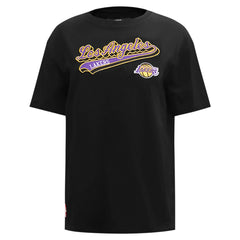 Los Angeles Lakers Pro Standard Women's Script Boyfriend T-Shirt New
