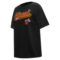 Miami Heat Pro Standard Women's Script Boyfriend T-Shirt Outlet
