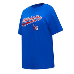 Philadelphia 76ers Pro Standard Women's Script Boyfriend T-Shirt Discount