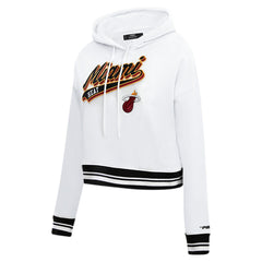 Miami Heat Pro Standard Women's Script Tail Cropped Pullover Hoodie On Sale