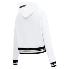 Miami Heat Pro Standard Women's Script Tail Cropped Pullover Hoodie On Sale
