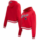 Washington Wizards Pro Standard Women's Script Tail Cropped Pullover Hoodie Discount