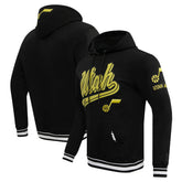 Utah Jazz Pro Standard Script Tail Pullover Hoodie Outlet