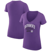 Sacramento Kings G-III 4Her by Carl Banks Women's Super-Slim Fit Lightweight Filigree Logo V-Neck T-Shirt Online